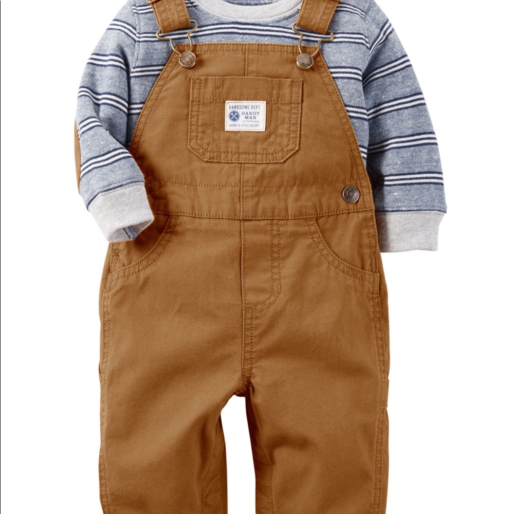 Carters Khaki Boys Overalls